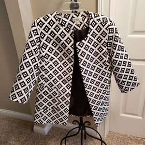 Patterned black and white jacket